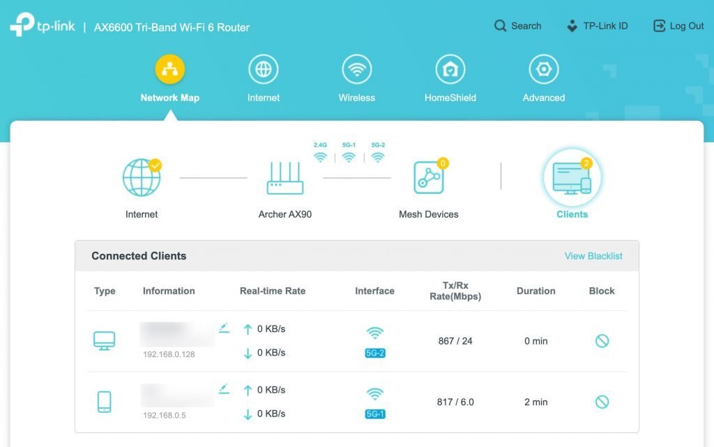 TP-Link Archer AX90 Router ui