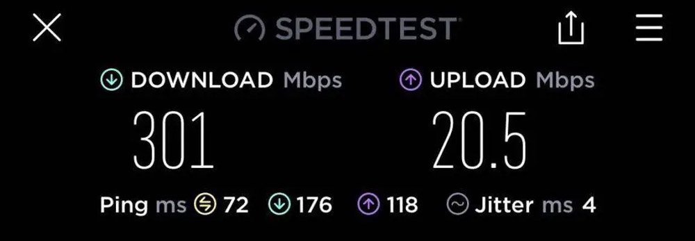ARCHER A8 router speedtest