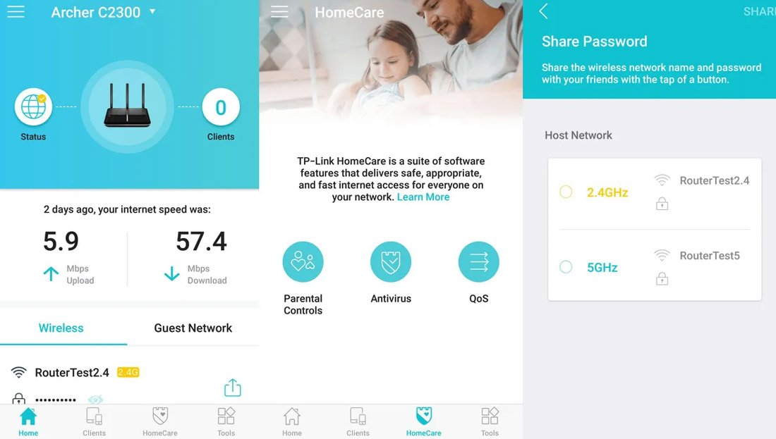 archer c2300 router ui